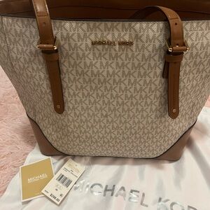 Michael lora tote bag,white